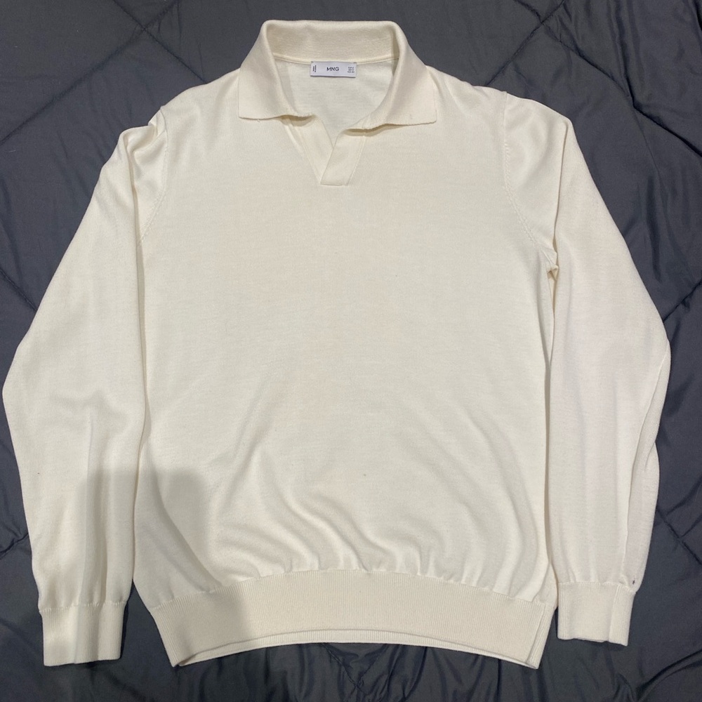 Mango Knitted Long Sleeve Polo